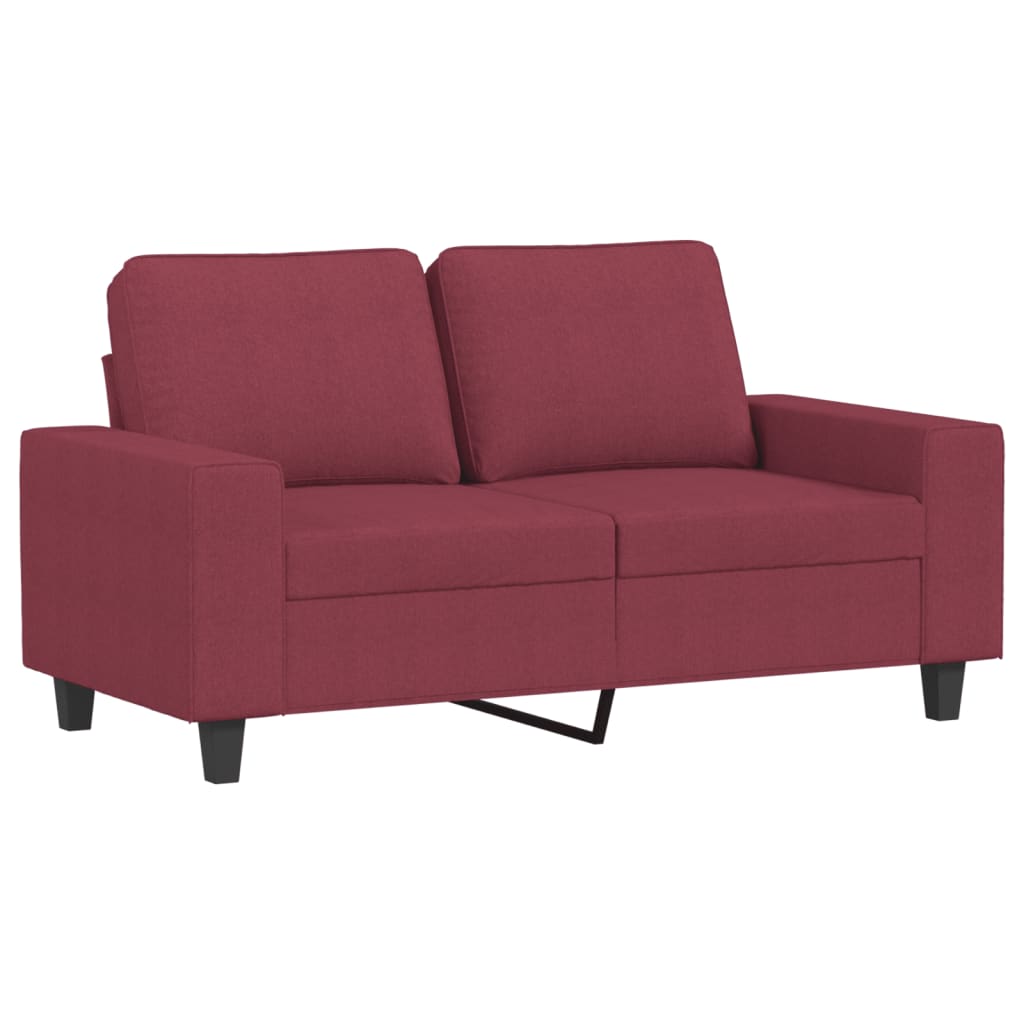 Canapea cu 2 locuri, roșu vin, 120 cm, material textil