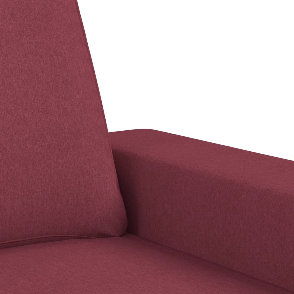 Canapea cu 2 locuri, roșu vin, 120 cm, material textil