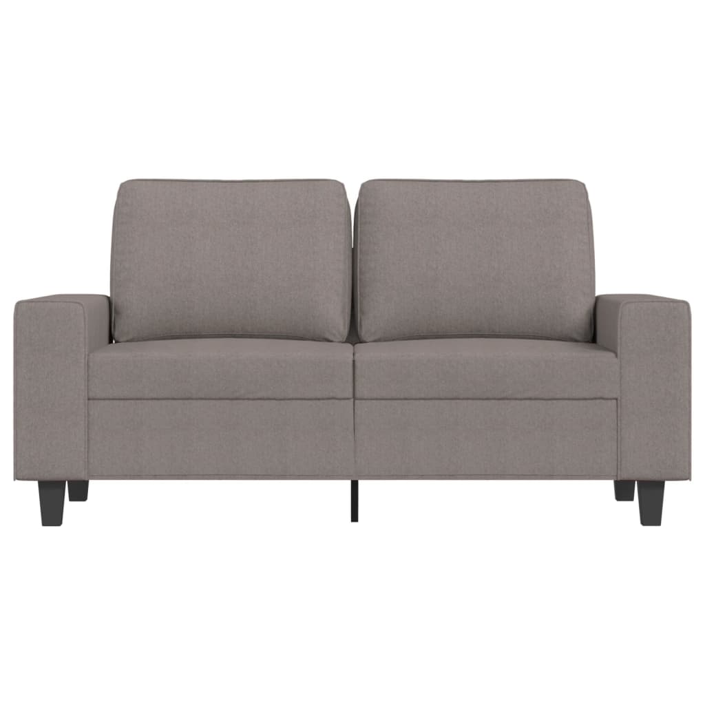 Canapea cu 2 locuri, gri taupe, 120 cm, material textil
