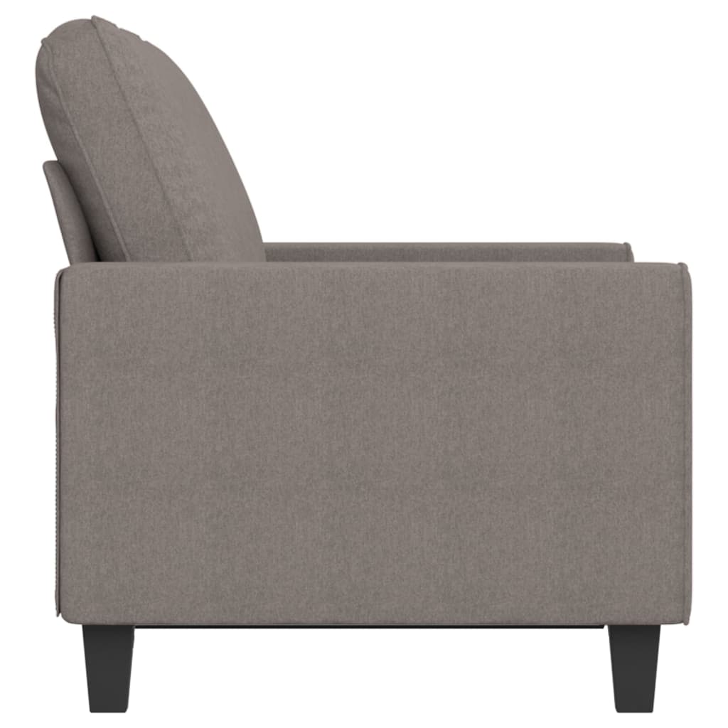 Canapea cu 2 locuri, gri taupe, 120 cm, material textil