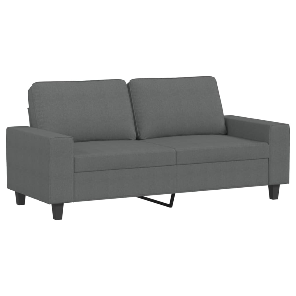2-seater sofa, dark grey, 140 cm, fabric