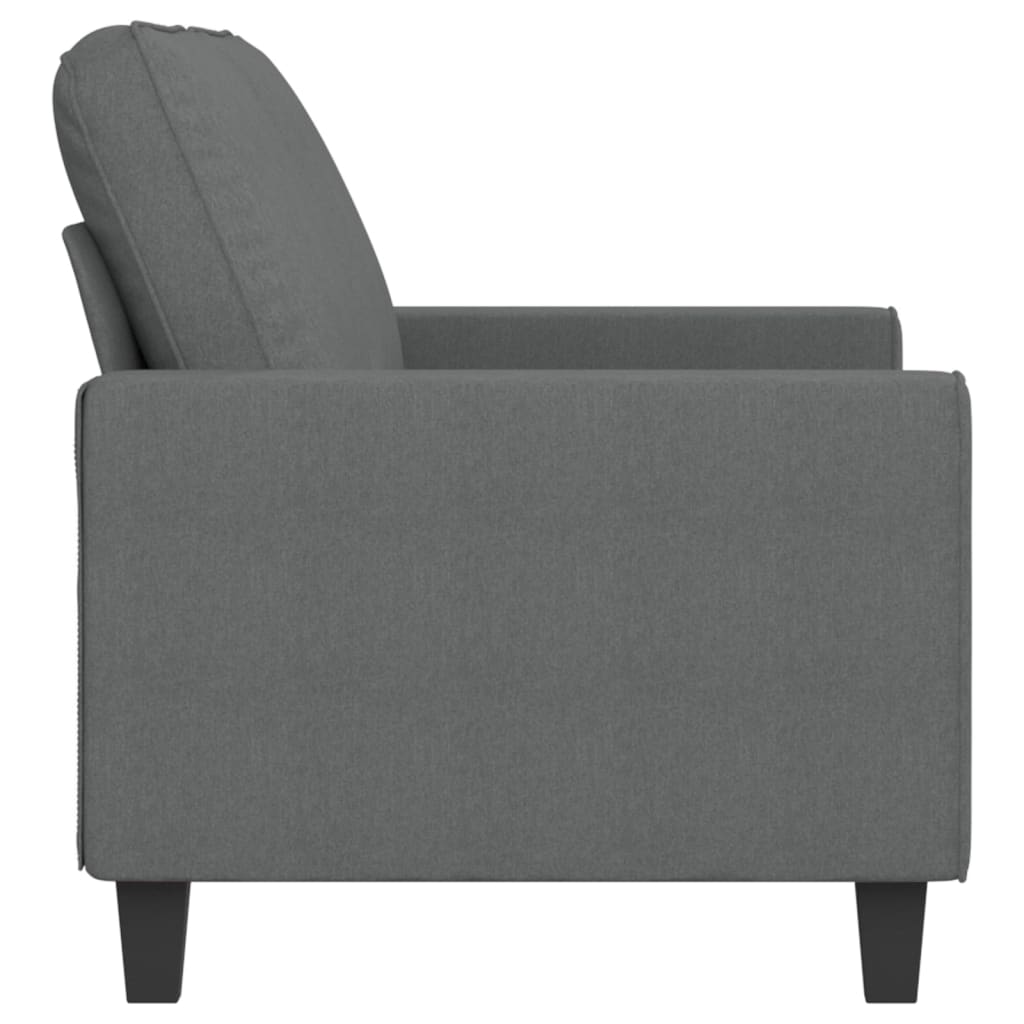 2-seater sofa, dark grey, 140 cm, fabric
