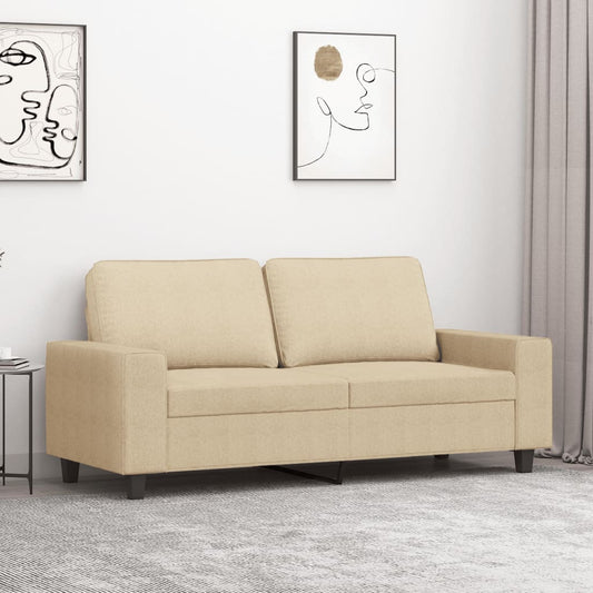 Canapea cu 2 locuri, crem, 140 cm, material textil
