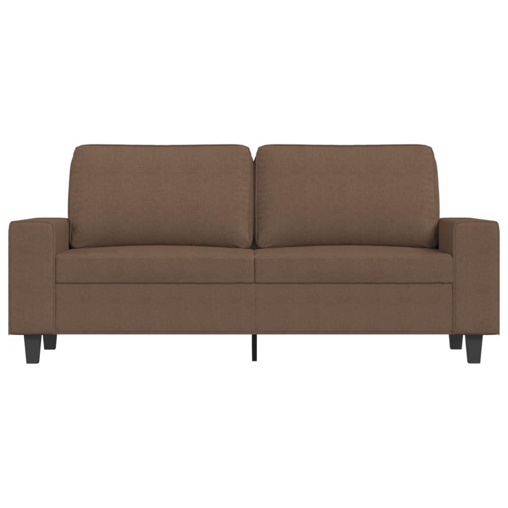 Canapea cu 2 locuri, maro, 140 cm, material textil