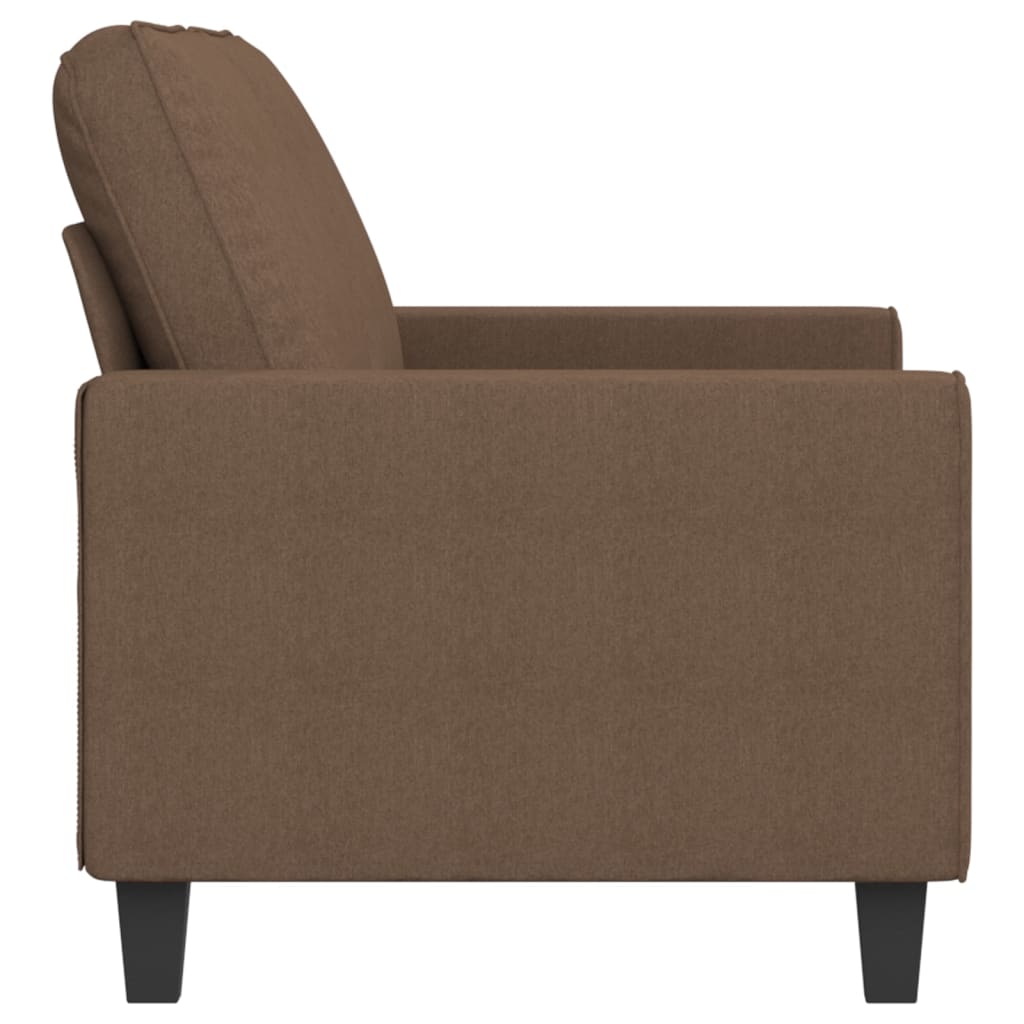 Canapea cu 2 locuri, maro, 140 cm, material textil