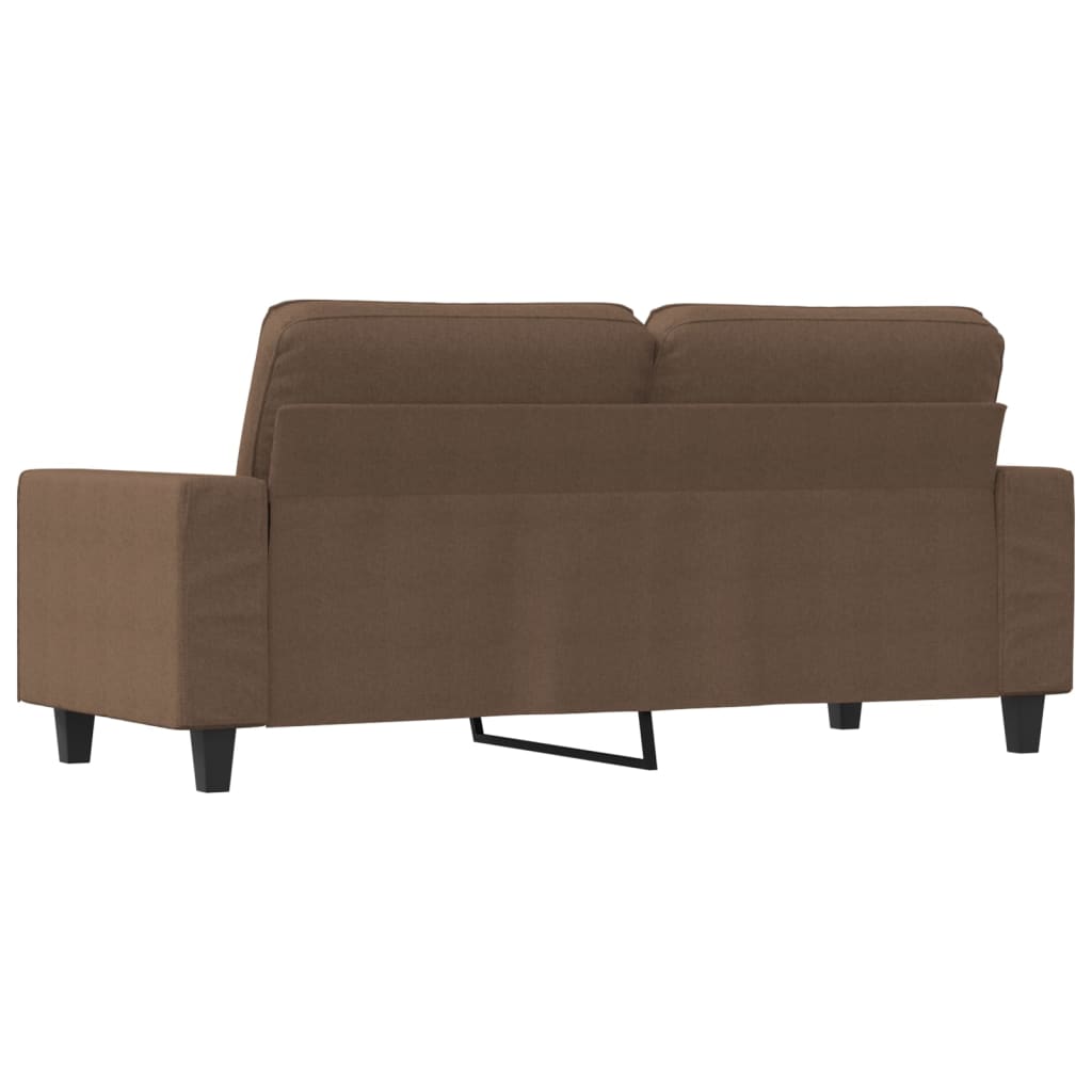 Canapea cu 2 locuri, maro, 140 cm, material textil