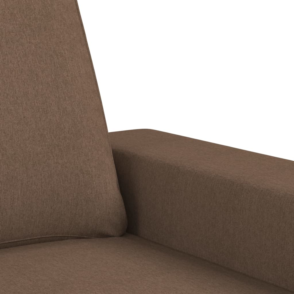 Canapea cu 2 locuri, maro, 140 cm, material textil