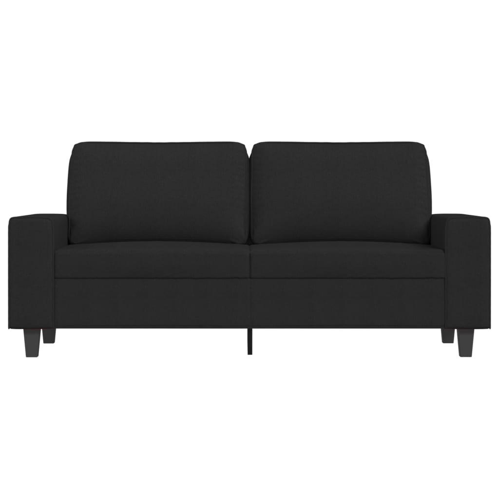 2-seater sofa, black, 140 cm, textile material