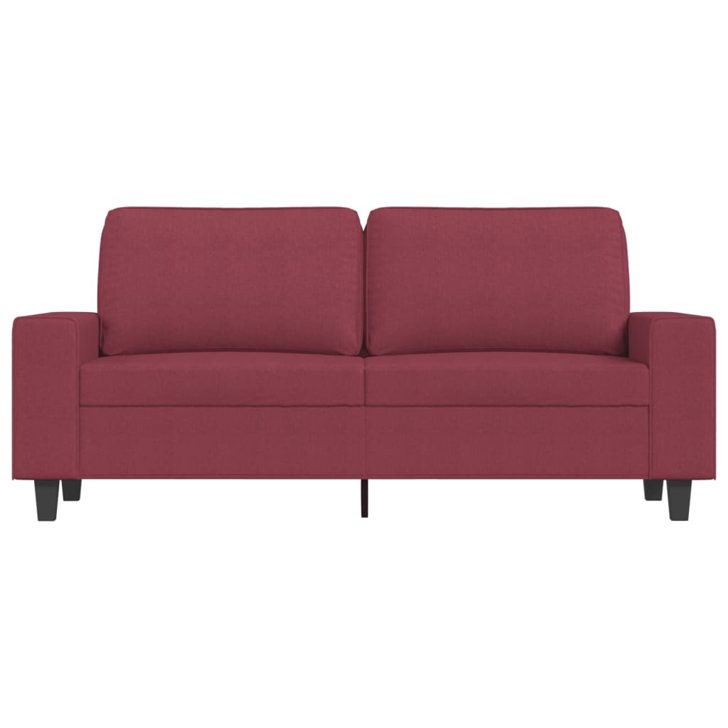 2-seater sofa, wine red, 140 cm, fabric