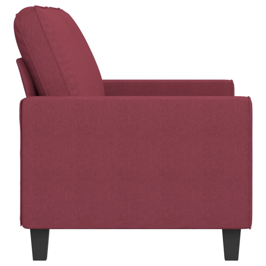 2-seater sofa, wine red, 140 cm, fabric