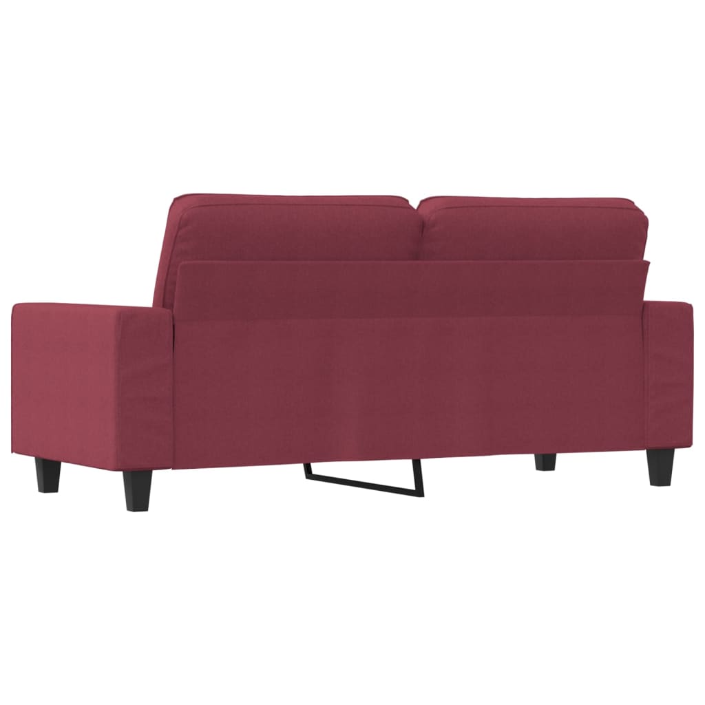 2-seater sofa, wine red, 140 cm, fabric
