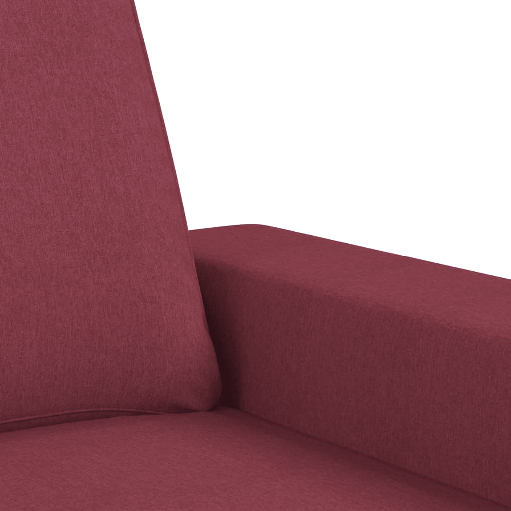 2-seater sofa, wine red, 140 cm, fabric
