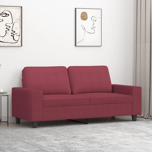 2-seater sofa, wine red, 140 cm, fabric