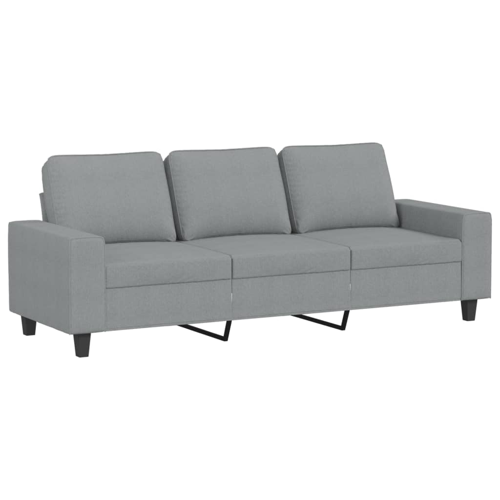 Canapea cu 3 locuri, gri deschis, material 180CM textil