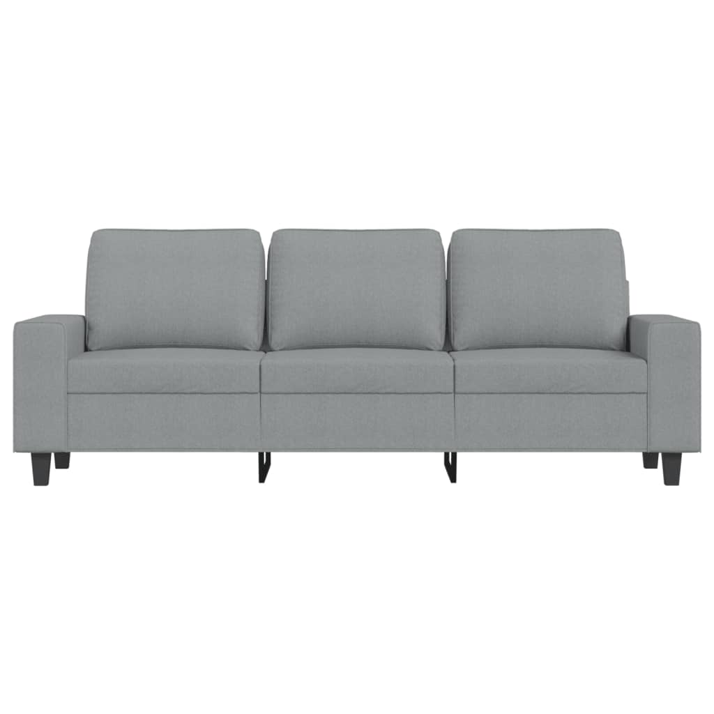Canapea cu 3 locuri, gri deschis, material 180CM textil