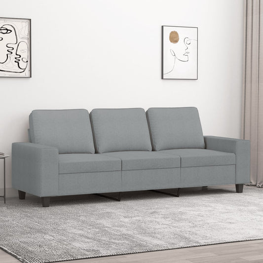 3-seater sofa, light gray, material 180CM textile