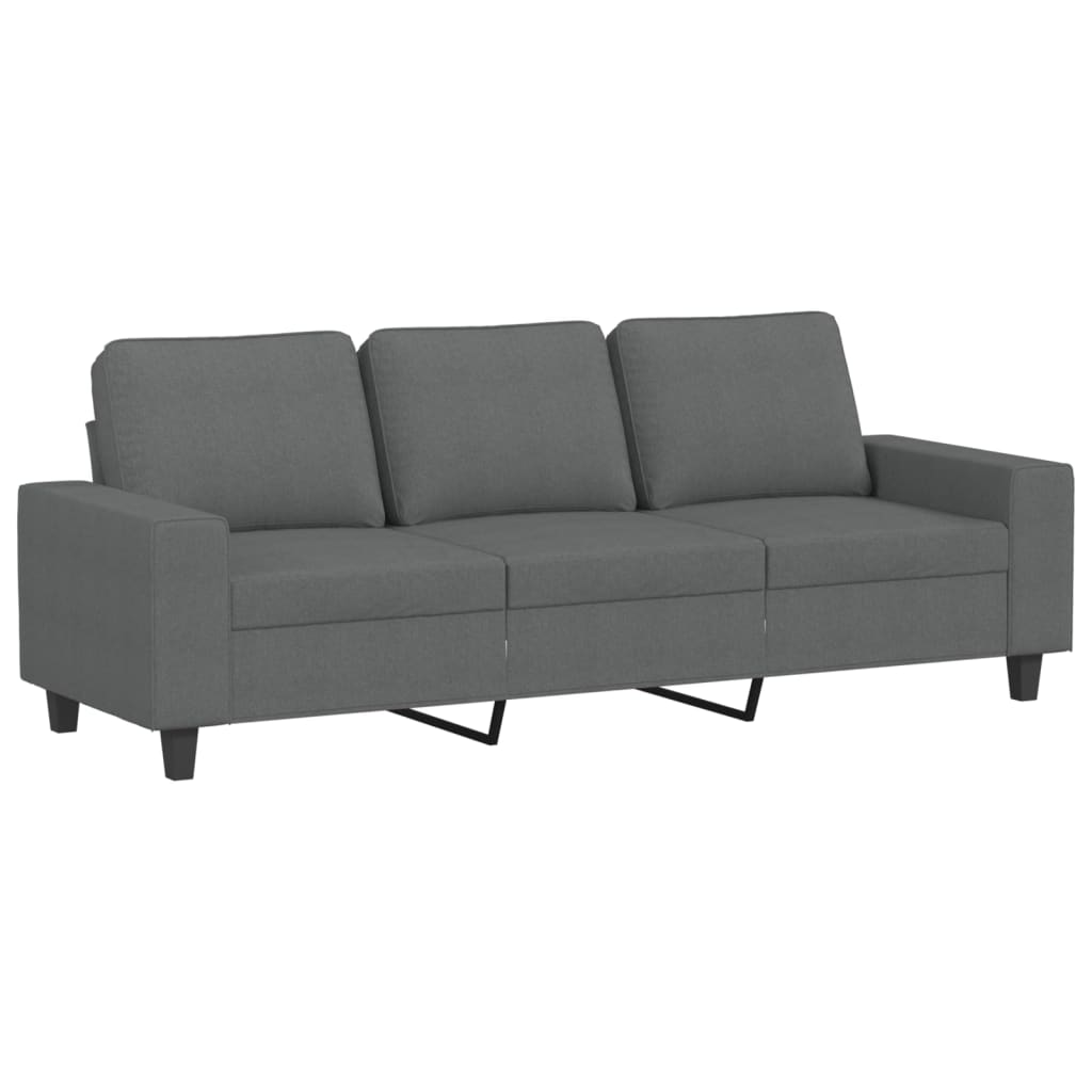 3-seater sofa, dark grey, 180 cm, fabric