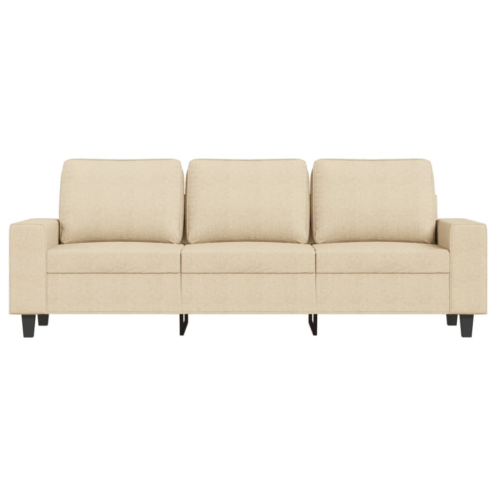 3-seater sofa, cream, 180 cm, textile material