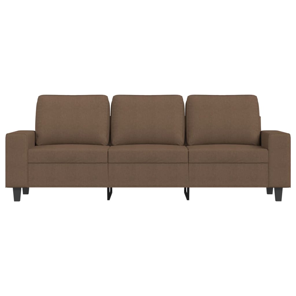 3-seater sofa, brown, 180 cm, textile material
