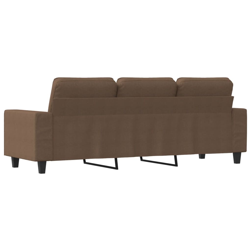 3-seater sofa, brown, 180 cm, textile material