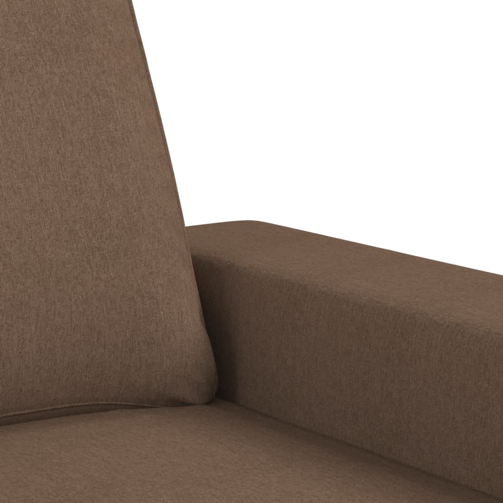 3-seater sofa, brown, 180 cm, textile material