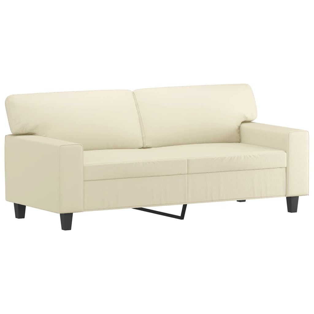 2-seater sofa, cream, 140 cm, ecological leather