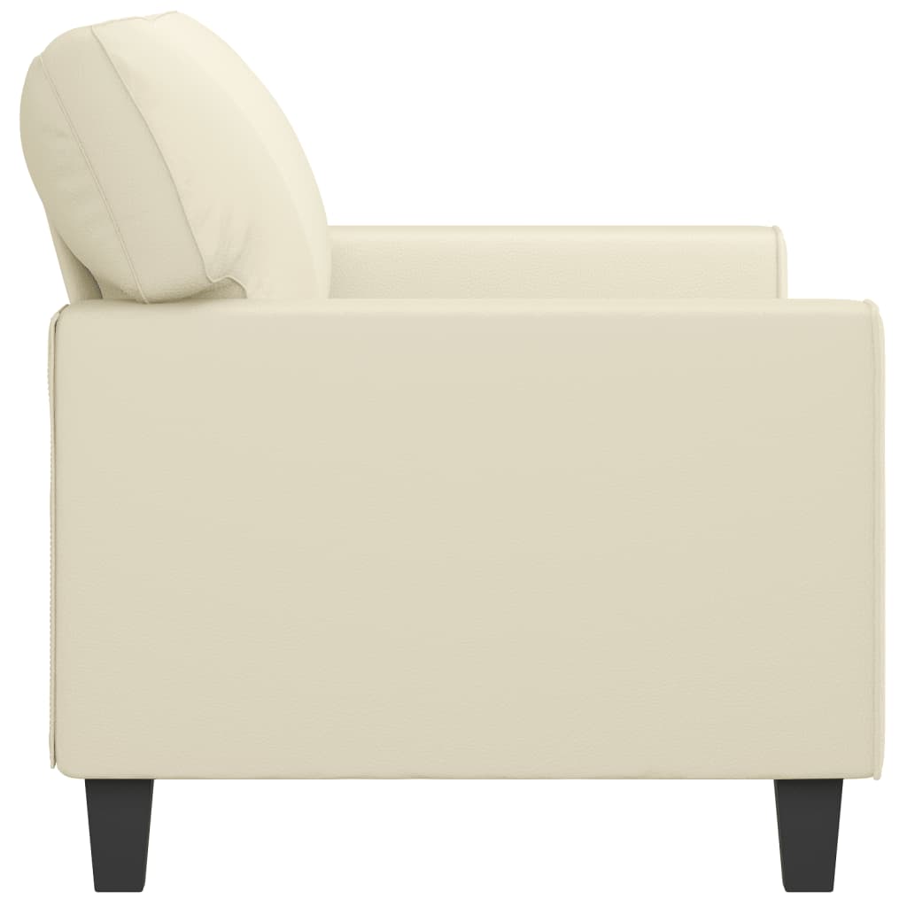2-seater sofa, cream, 140 cm, ecological leather