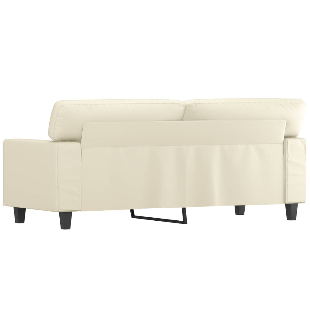 2-seater sofa, cream, 140 cm, ecological leather