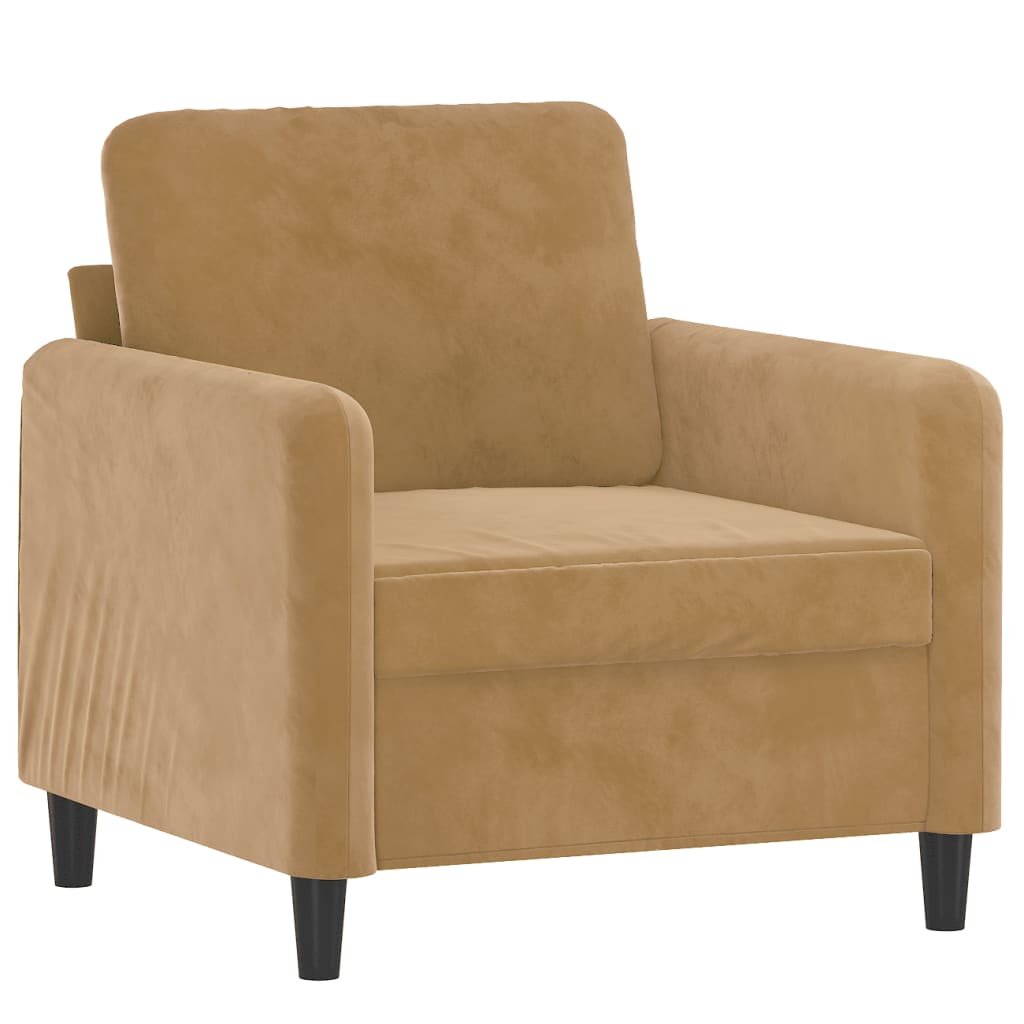Sofa armchair, Brown, 60 cm, velvet