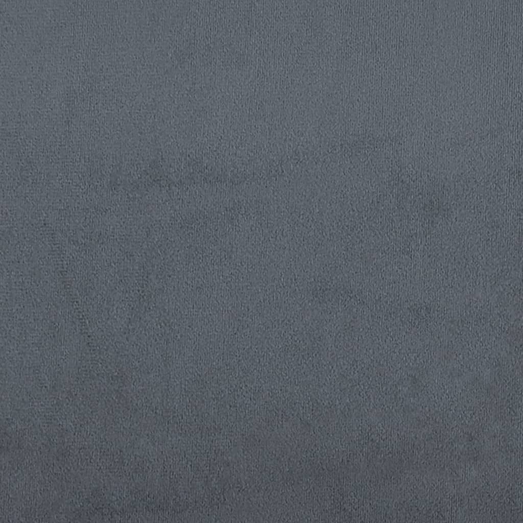 2-seater sofa, dark grey, 120 cm, velvet