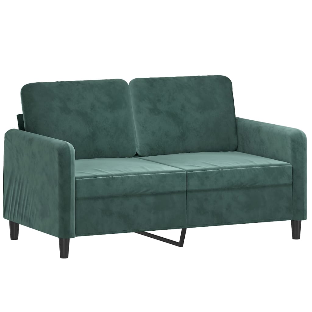 2-seater sofa, dark green, 120 cm, velvet