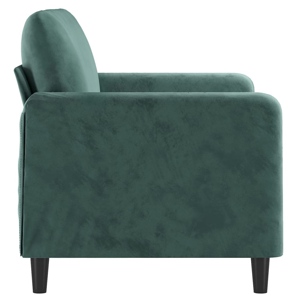 2-seater sofa, dark green, 120 cm, velvet