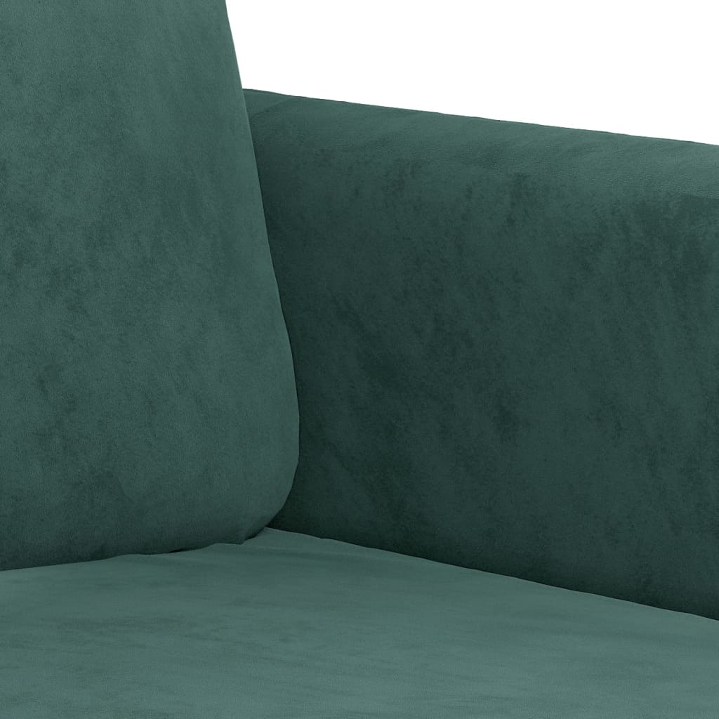 2-seater sofa, dark green, 120 cm, velvet