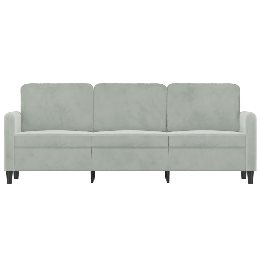 3-seater sofa, light gray, material 180CM velvet