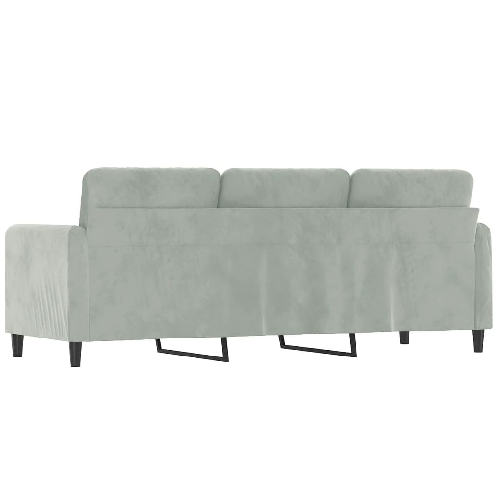 3-seater sofa, light gray, material 180CM velvet