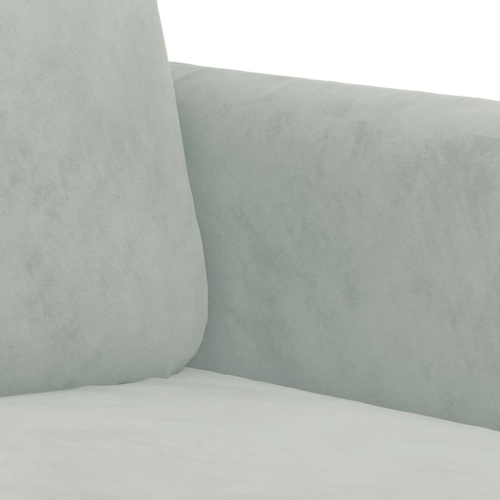 3-seater sofa, light gray, material 180CM velvet