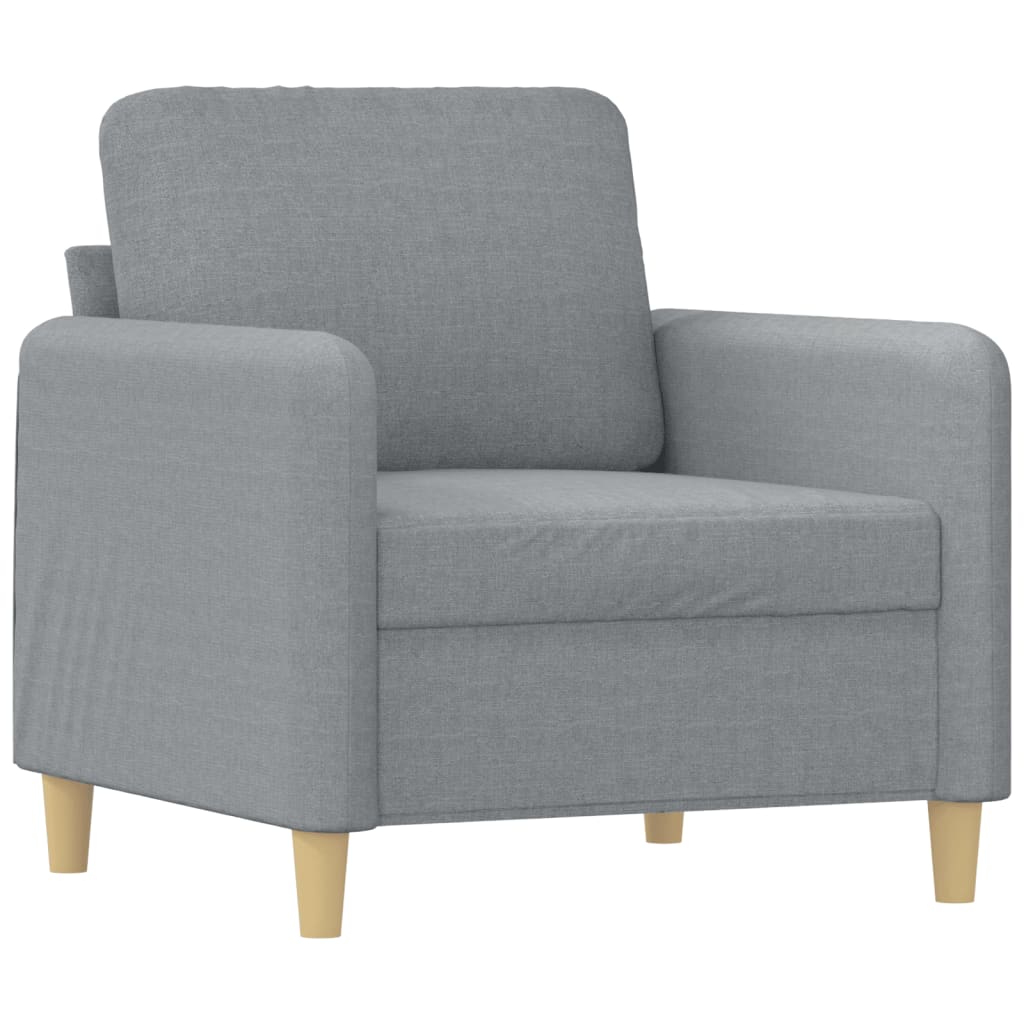 Sofa armchair, light grey, 60 cm, textile material