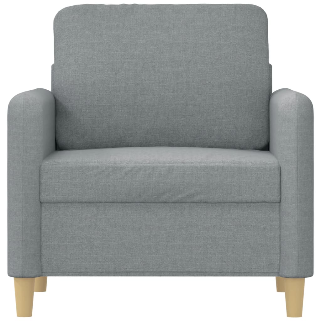 Sofa armchair, light grey, 60 cm, textile material