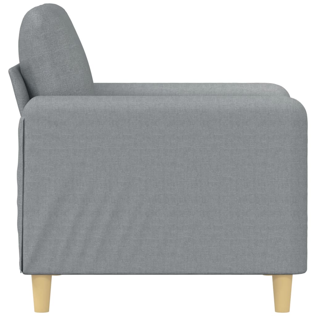 Sofa armchair, light grey, 60 cm, textile material