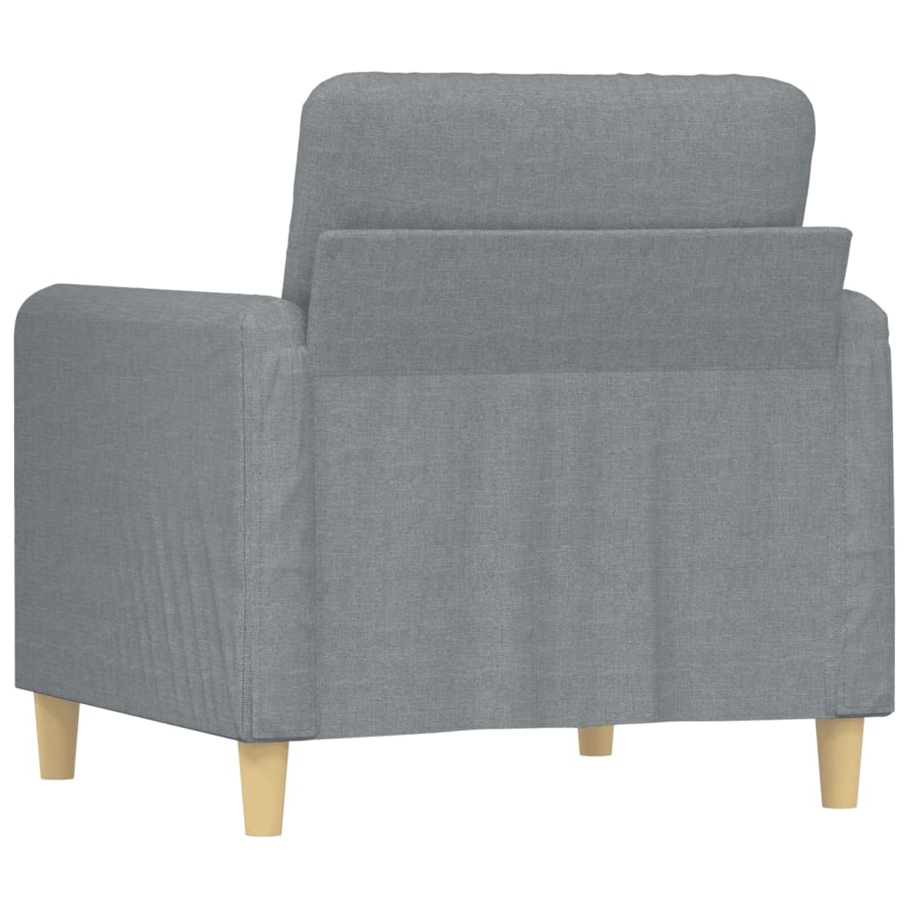 Sofa armchair, light grey, 60 cm, textile material