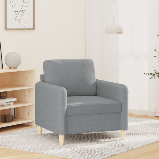 Sofa armchair, light grey, 60 cm, textile material