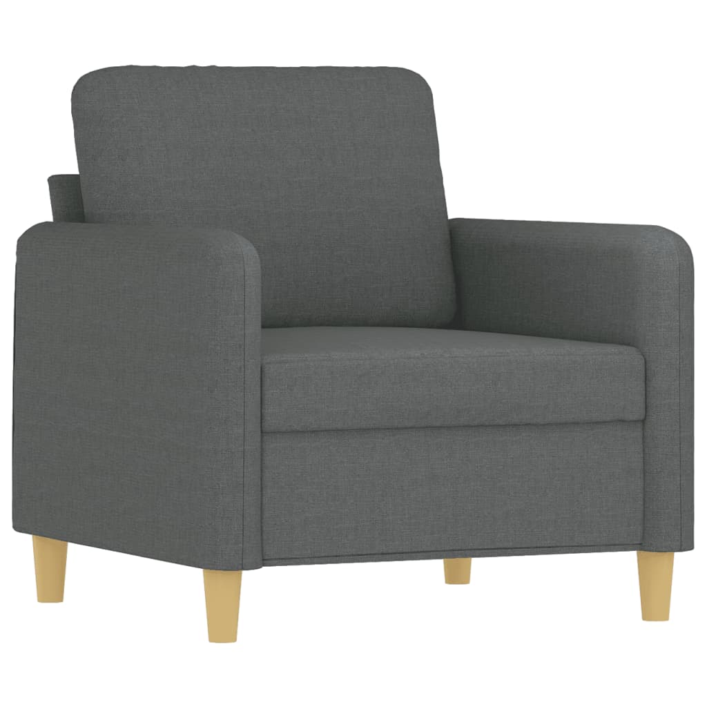 Sofa armchair, dark grey, 60 cm, textile material