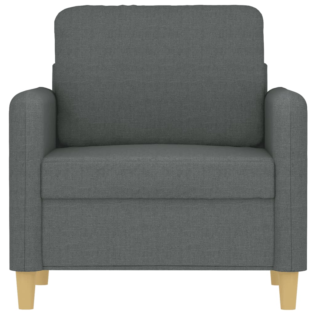 Sofa armchair, dark grey, 60 cm, textile material