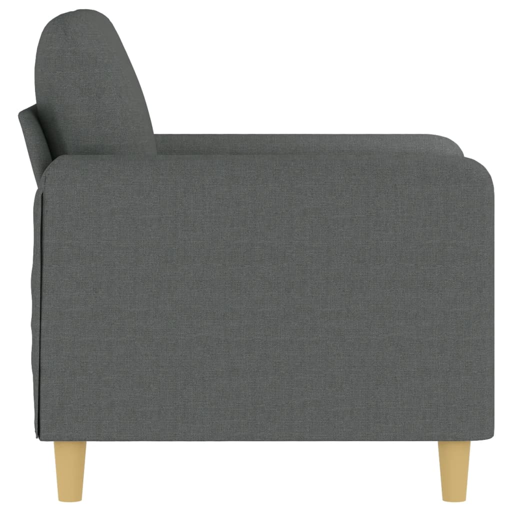 Sofa armchair, dark grey, 60 cm, textile material