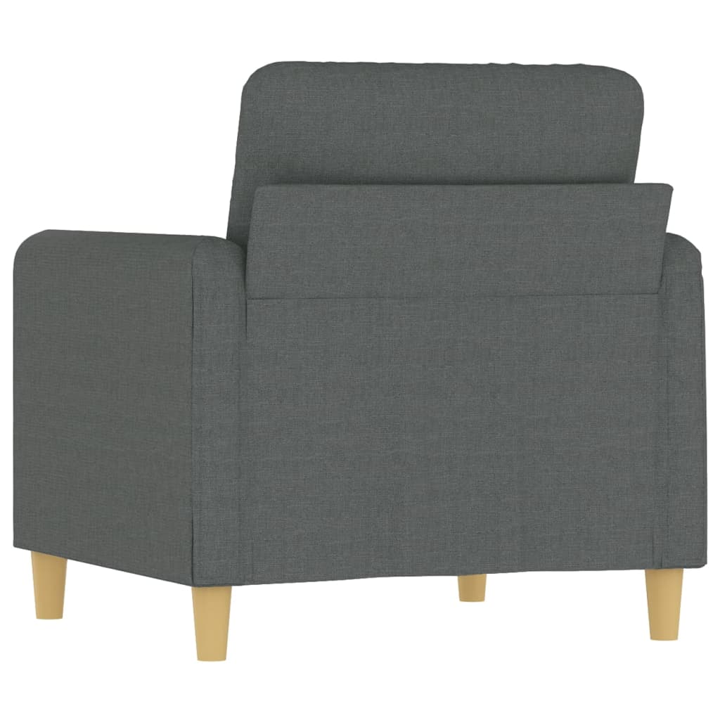Sofa armchair, dark grey, 60 cm, textile material
