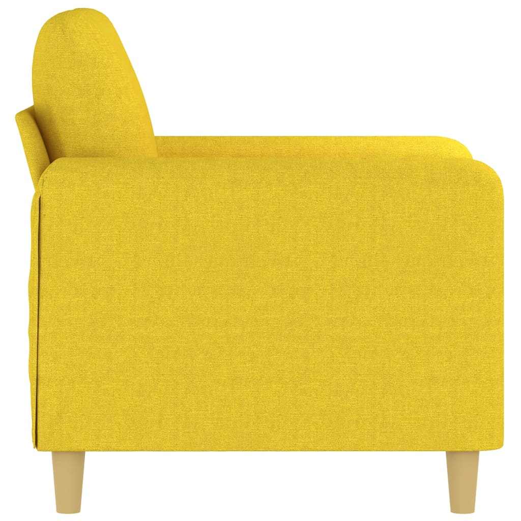 Sofa armchair, light yellow, 60 cm, fabric