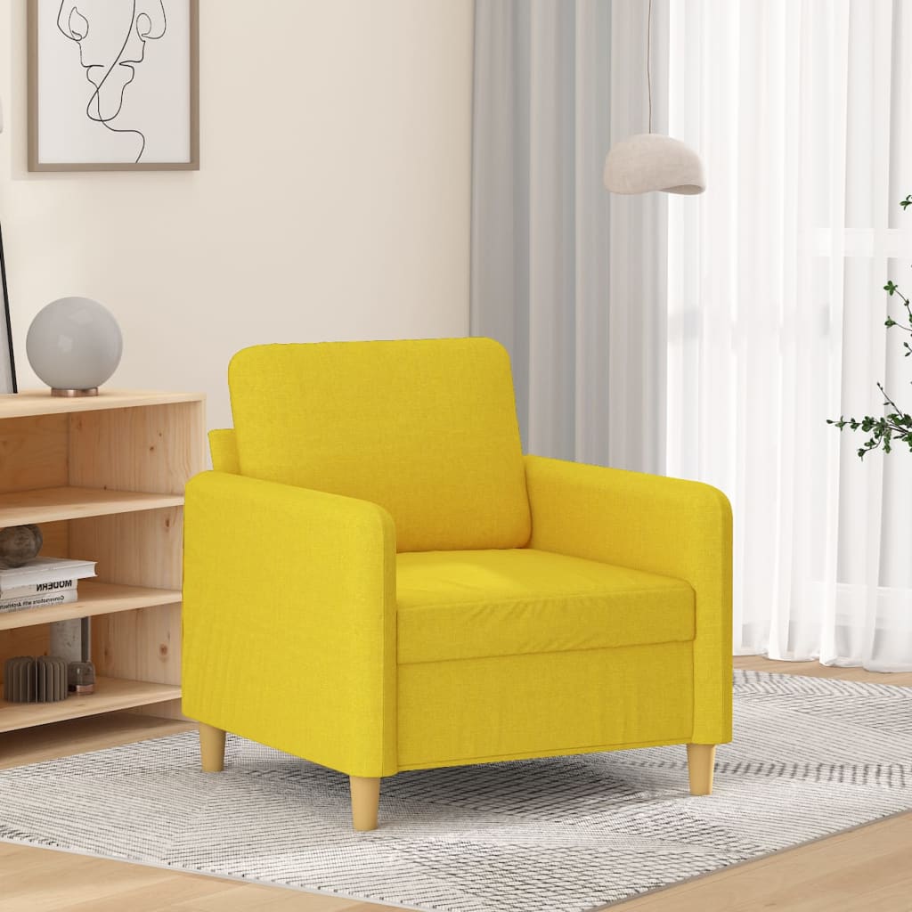 Sofa armchair, light yellow, 60 cm, fabric