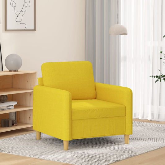 Sofa armchair, light yellow, 60 cm, fabric