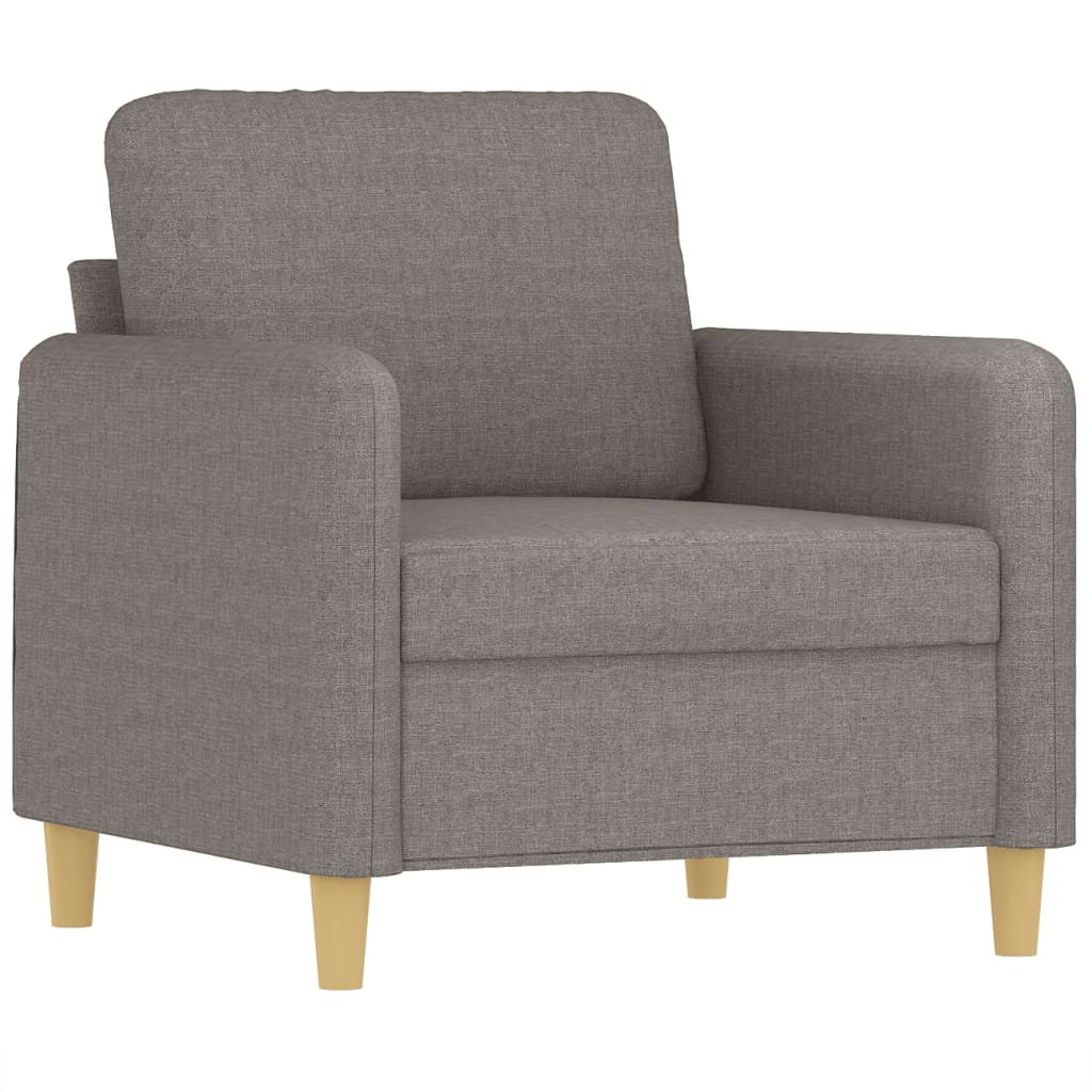 Sofa armchair, taupe grey, 60 cm, textile material
