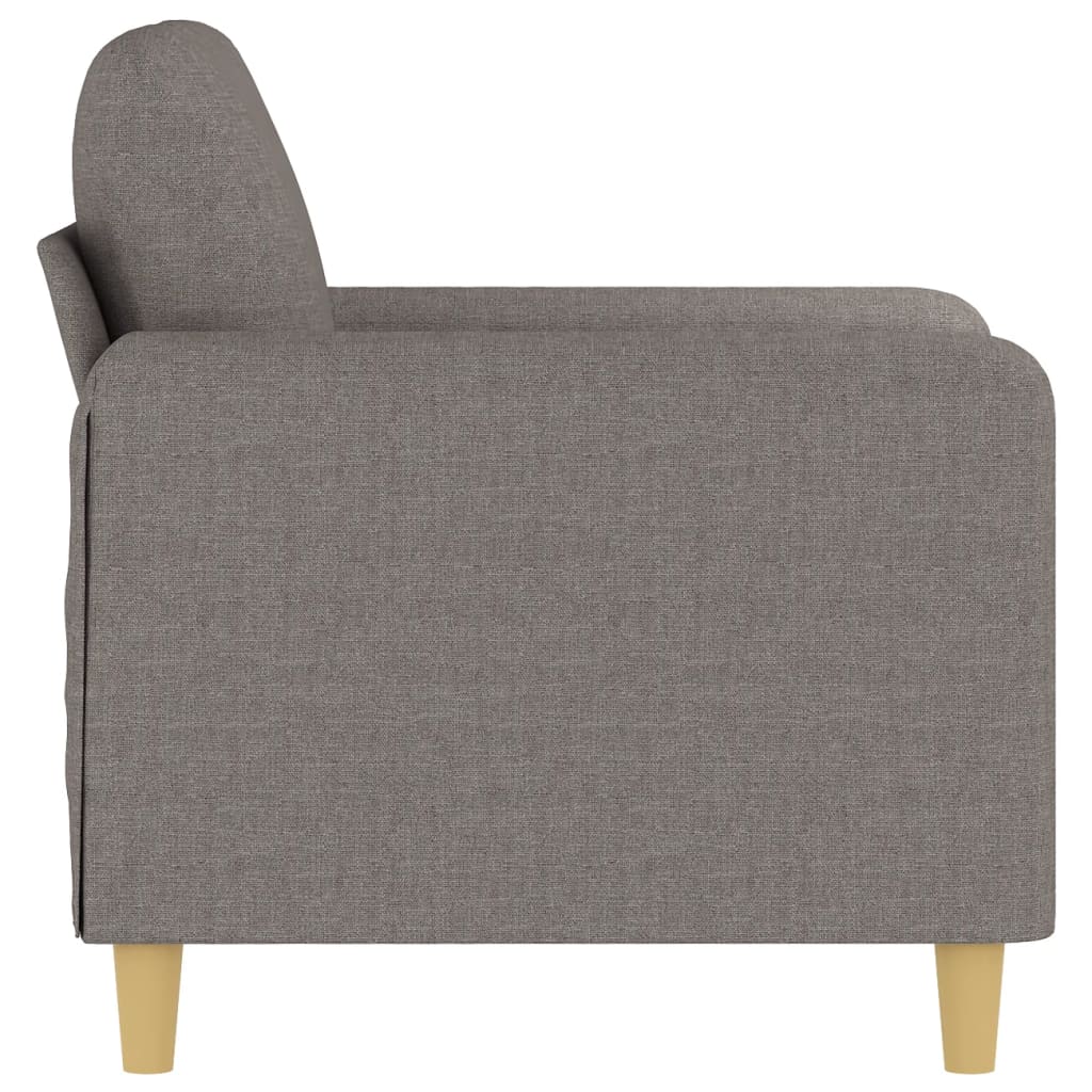 Sofa armchair, taupe grey, 60 cm, textile material